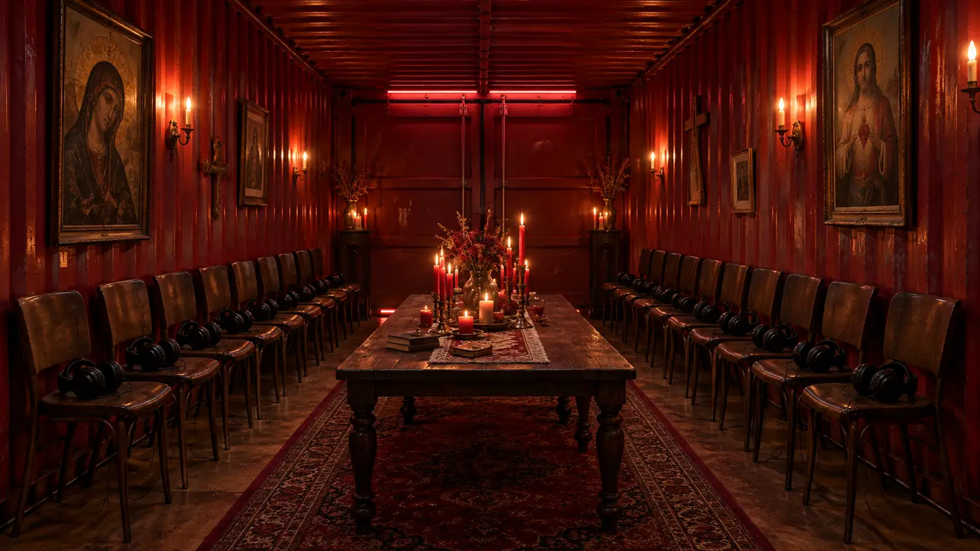 PROFANE dark red domestic listening room